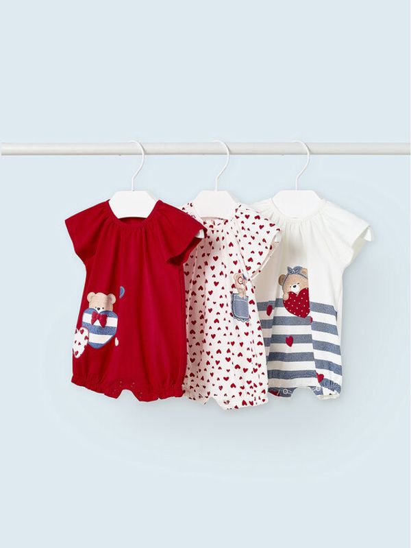 Mayoral Mayoral 2 чифта бебешки гащеризони без стъпала 1760 Цветен