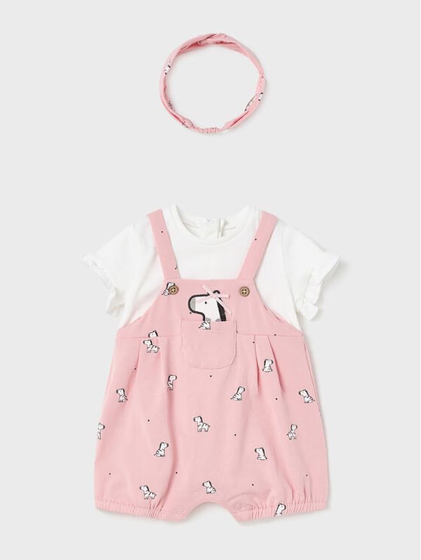 Mayoral Mayoral Бебешки гащеризон без стъпала 1602 Розов Regular Fit