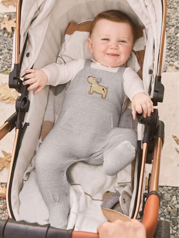 Mayoral Mayoral Бебешки гащеризон със стъпала 2619 Сив Regular Fit