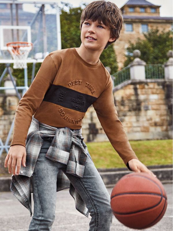 Mayoral Mayoral Блуза 7002 Кафяв Regular Fit