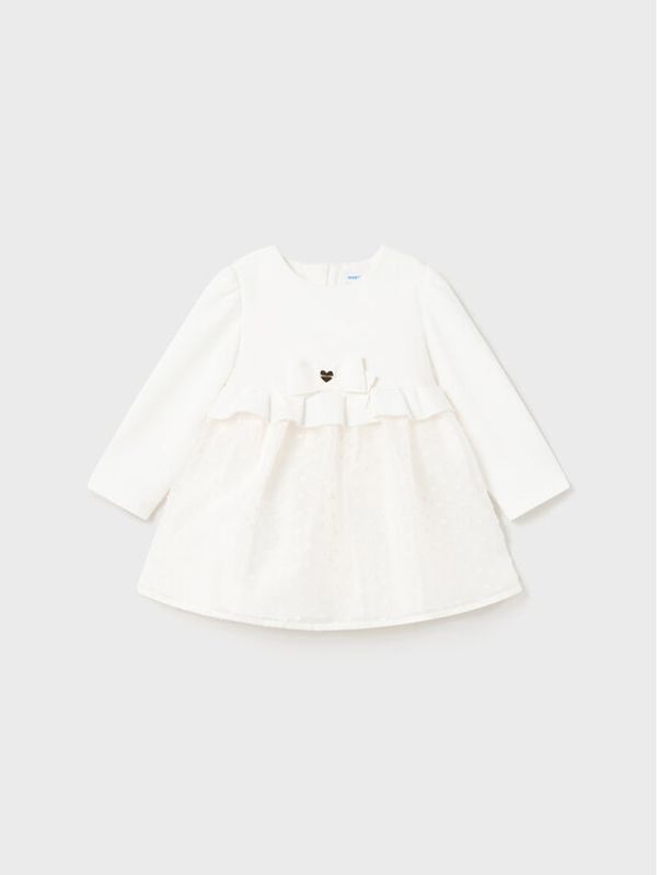 Mayoral Mayoral Елегантна рокля 2.972 Бял Regular Fit