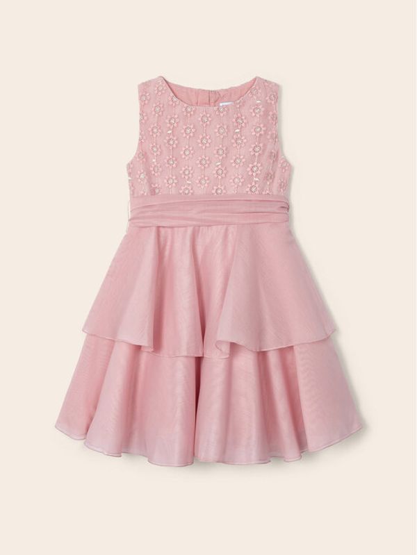 Mayoral Mayoral Елегантна рокля 3912 Розов