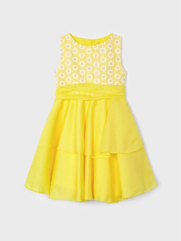 Mayoral Mayoral Елегантна рокля 3912 Жълт