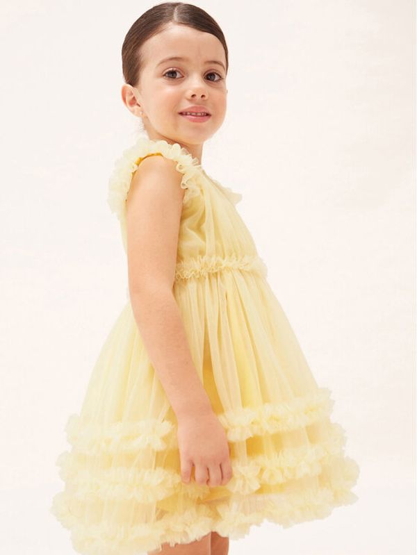 Mayoral Mayoral Елегантна рокля 3918 Жълт