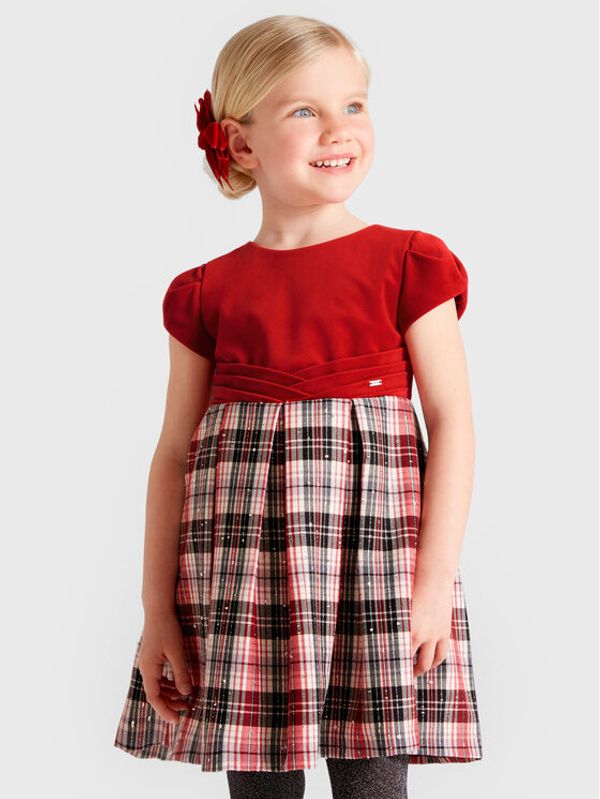 Mayoral Mayoral Елегантна рокля 4956 Червен Regular Fit