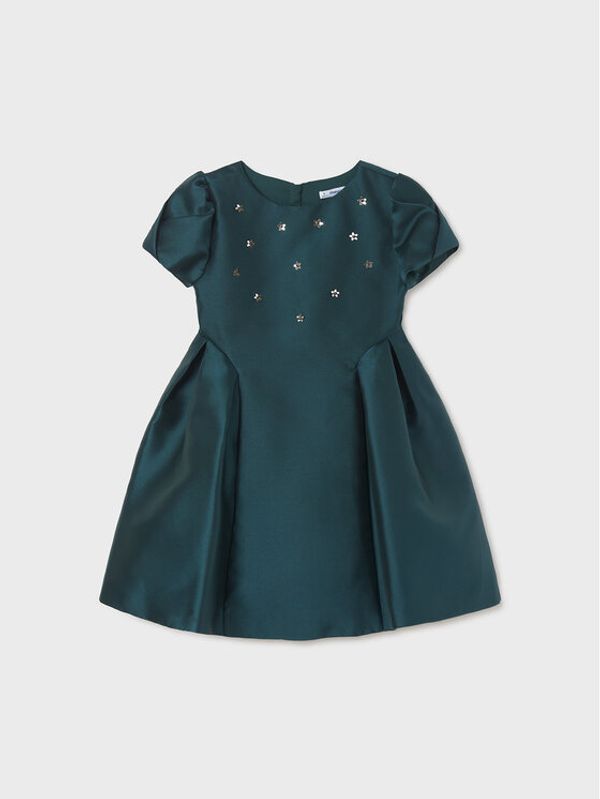 Mayoral Mayoral Елегантна рокля 4957 Зелен Regular Fit