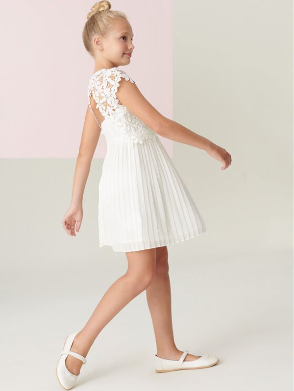 Mayoral Mayoral Елегантна рокля 6916 Екрю