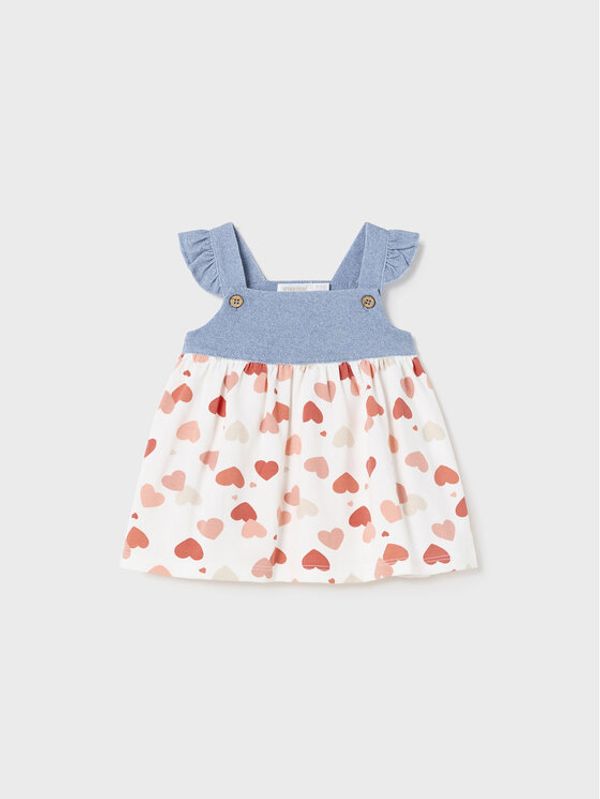 Mayoral Mayoral Ежедневна рокля 1807 Бял Regular Fit