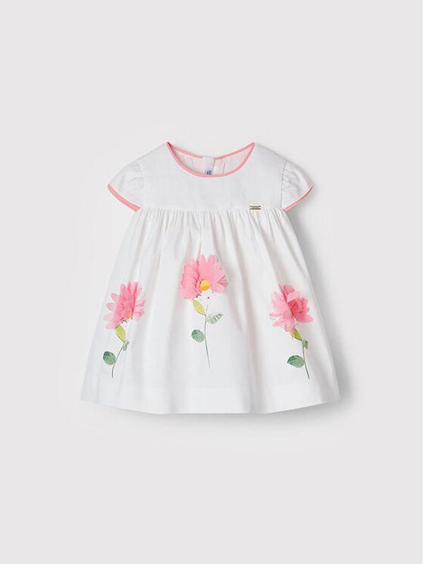 Mayoral Mayoral Ежедневна рокля 1907 Бял Regular Fit