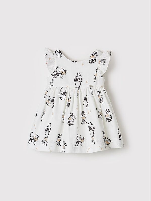 Mayoral Mayoral Ежедневна рокля 1920 Бял Regular Fit