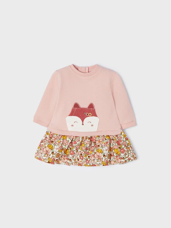 Mayoral Mayoral Ежедневна рокля 2812 Розов Regular Fit