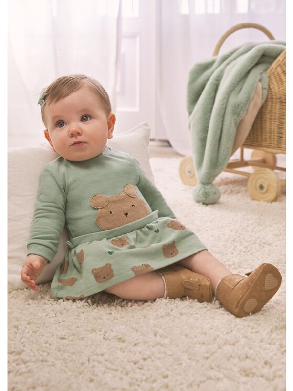 Mayoral Mayoral Ежедневна рокля 2812 Зелен Regular Fit