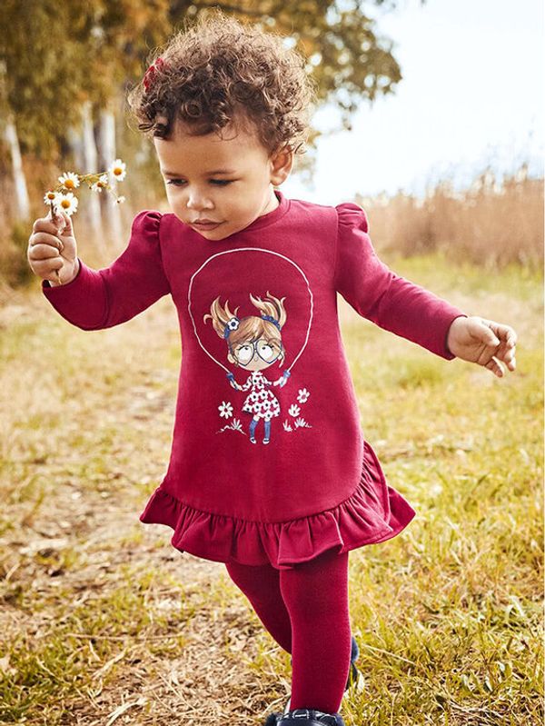 Mayoral Mayoral Ежедневна рокля 2913 Розов Regular Fit