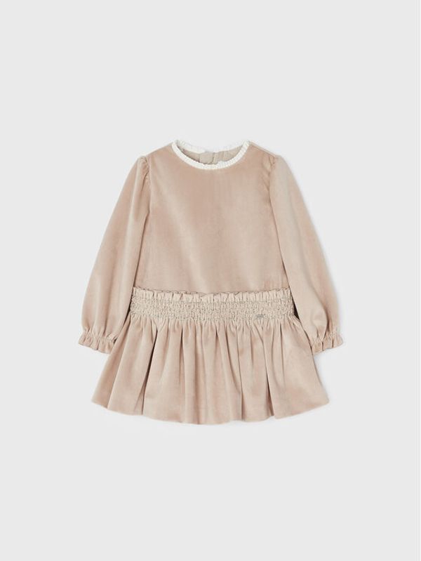 Mayoral Mayoral Ежедневна рокля 2938 Бежов Regular Fit