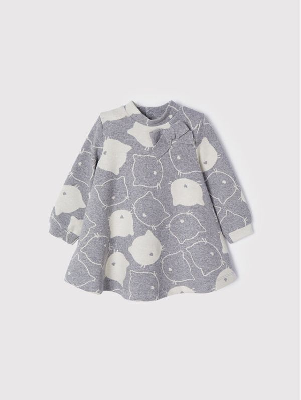 Mayoral Mayoral Ежедневна рокля 2952 Сив Regular Fit