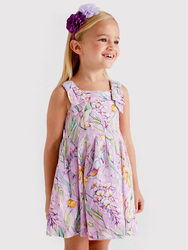 Mayoral Mayoral Ежедневна рокля 3912 Виолетов Regular Fit