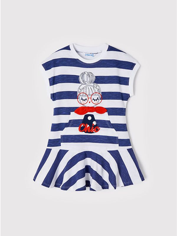 Mayoral Mayoral Ежедневна рокля 3945 Бял Regular Fit