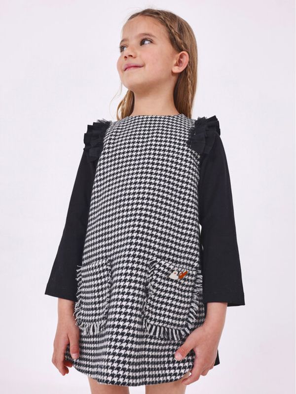 Mayoral Mayoral Ежедневна рокля 4.921 Черен Regular Fit