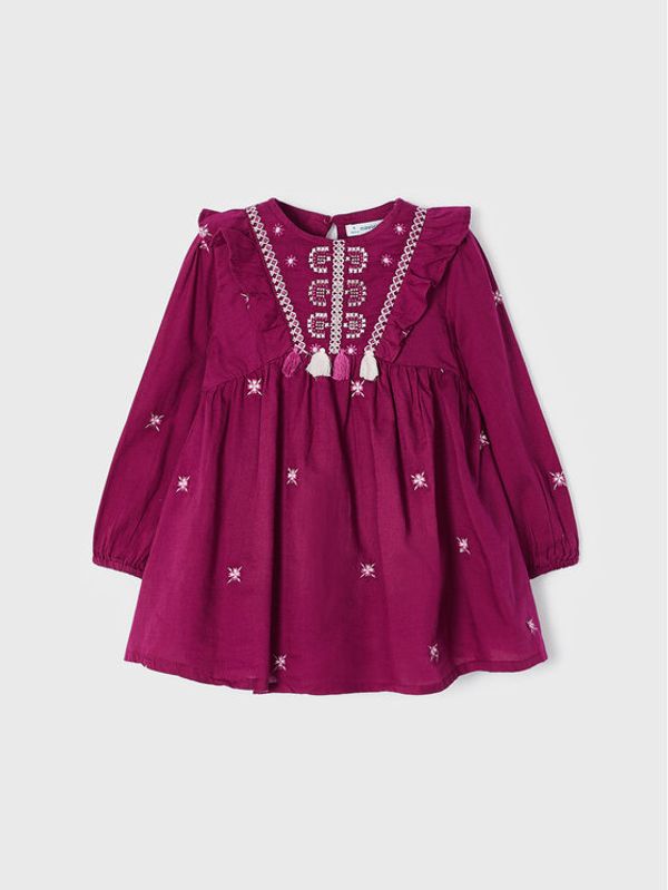 Mayoral Mayoral Ежедневна рокля 4962 Бордо Regular Fit