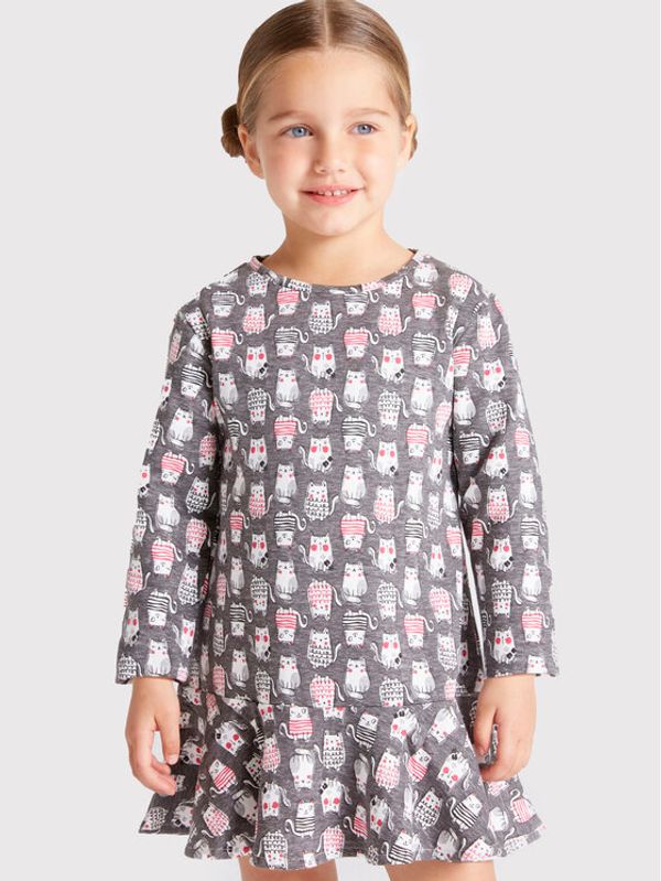 Mayoral Mayoral Ежедневна рокля 4978 Сив Regular Fit