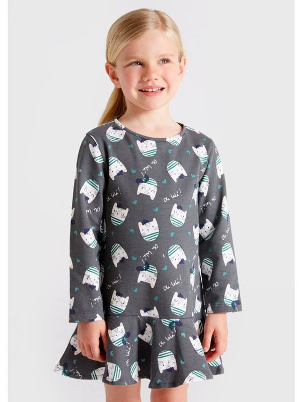 Mayoral Mayoral Ежедневна рокля 4978 Сив Regular Fit