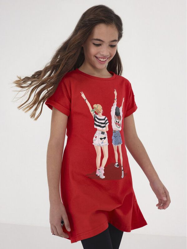 Mayoral Mayoral Ежедневна рокля 6931 Червен Regular Fit