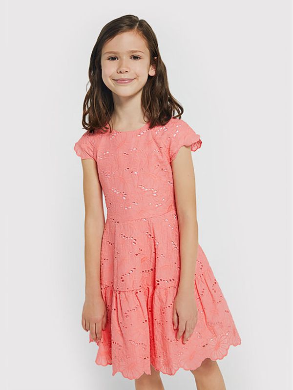 Mayoral Mayoral Ежедневна рокля 6962 Оранжев Regular Fit