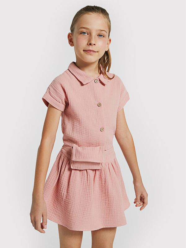 Mayoral Mayoral Ежедневна рокля 6980 Розов Regular Fit