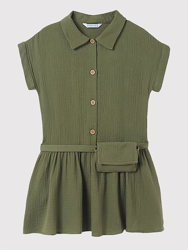 Mayoral Mayoral Ежедневна рокля 6980 Зелен Regular Fit