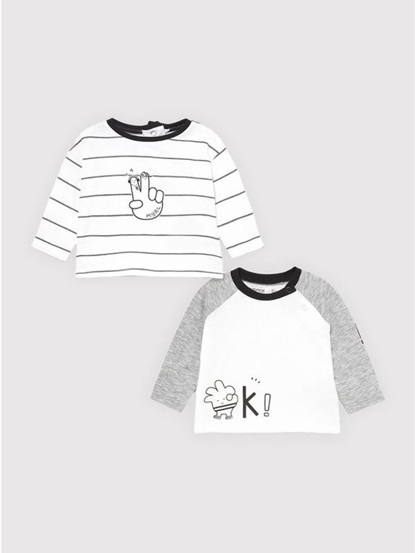 Mayoral Mayoral Комплект 2 блузи 1076 Бял Regular Fit