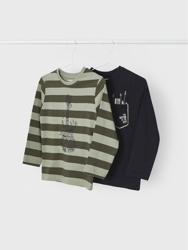 Mayoral Mayoral Комплект 2 блузи 4013 Зелен Regular Fit