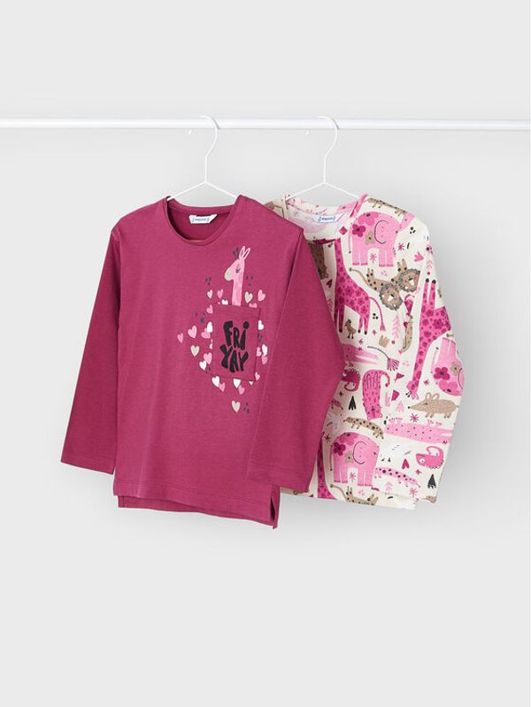 Mayoral Mayoral Комплект 2 блузи 4033 Розов Regular Fit