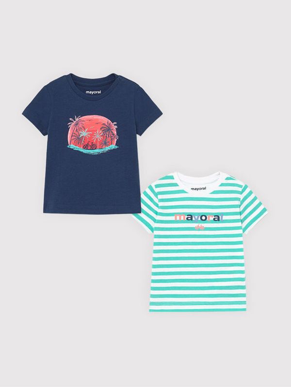 Mayoral Mayoral Комплект 2 тишъртки 1015 Цветен Regular Fit