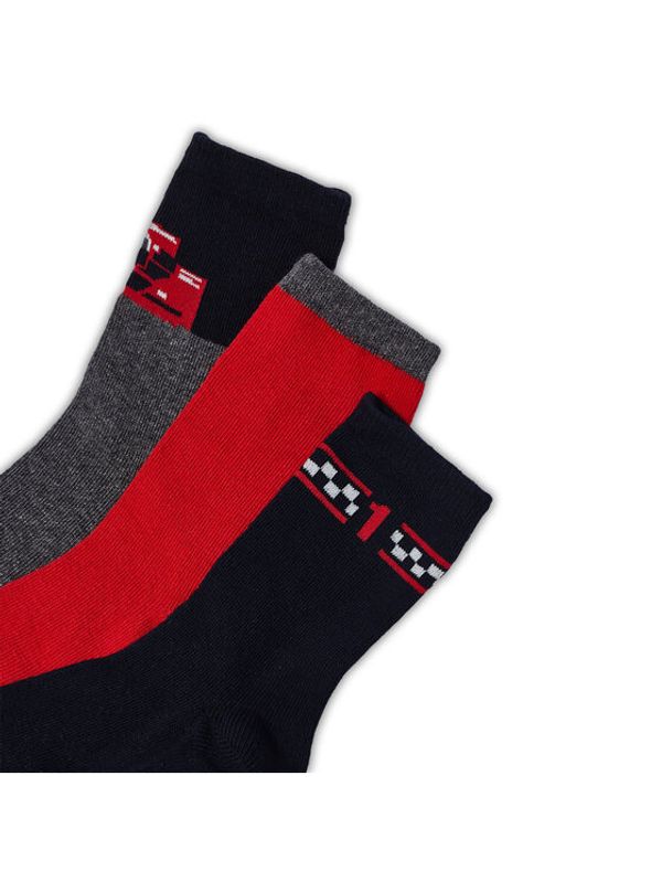 Mayoral Mayoral Комплект 3 чифта дълги чорапи детски 10.572 Червен Regular Fit