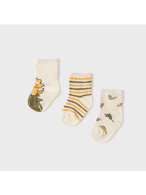 Mayoral Mayoral Комплект 3 чифта дълги чорапи детски 10398 Бежов