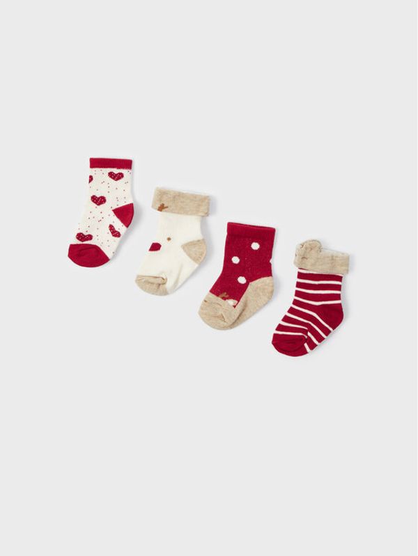 Mayoral Mayoral Комплект 4 чифта дълги чорапи детски 9540 Бежов