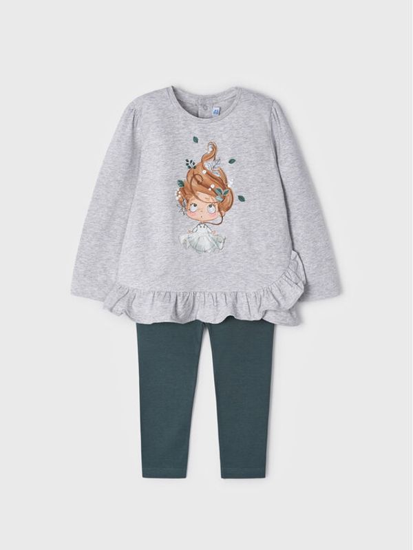 Mayoral Mayoral Комплект блуза и клин 2722 Сив Regular Fit