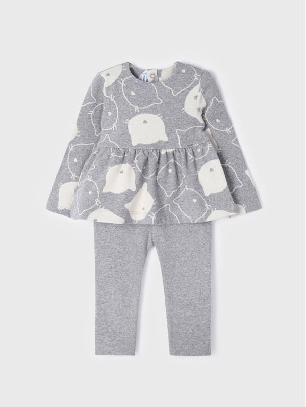 Mayoral Mayoral Комплект блуза и клин 2728 Сив Regular Fit