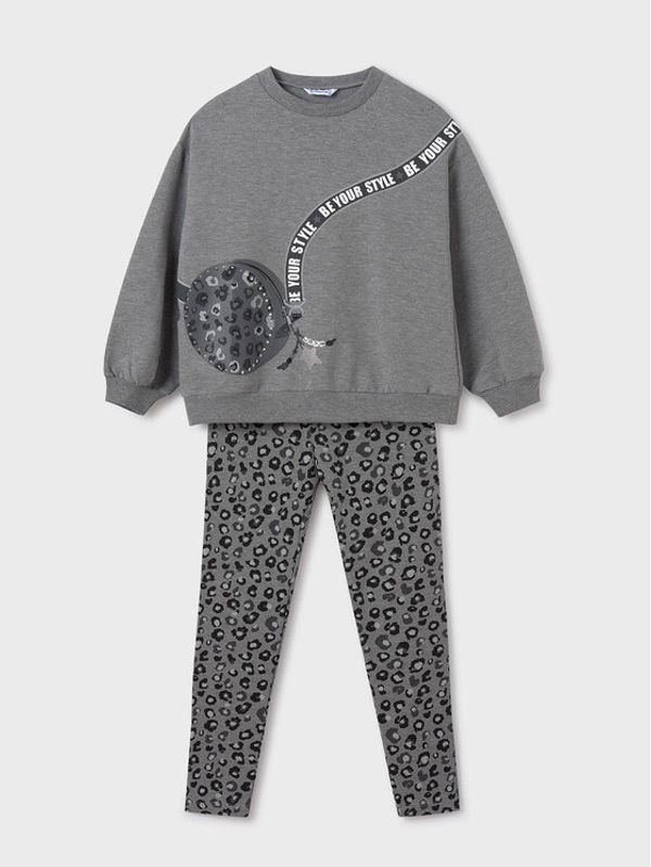 Mayoral Mayoral Комплект блуза и клин 7.748 Сив Regular Fit