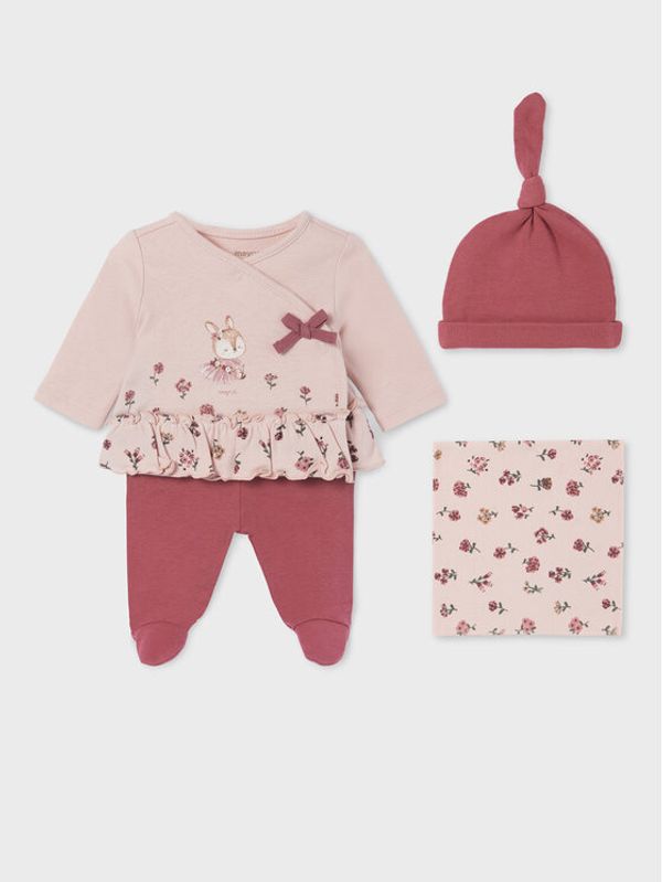 Mayoral Mayoral Комплект блуза и панталон 9209 Розов Regular Fit