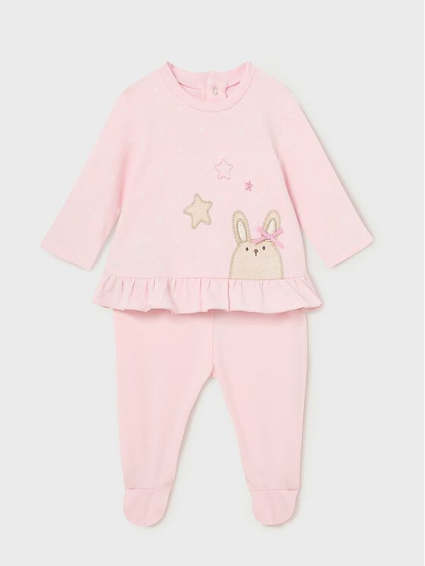 Mayoral Mayoral Комплект блуза и ританки 1501 Розов Regular Fit