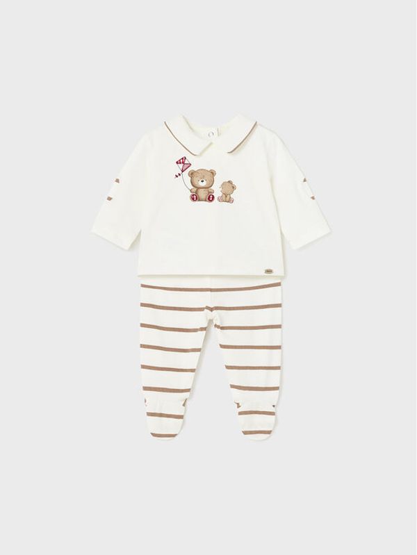 Mayoral Mayoral Комплект блуза и ританки 1506 Бежов Regular Fit