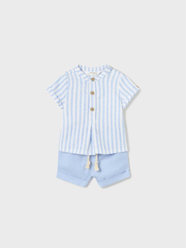 Mayoral Mayoral Комплект от риза и текстилни шорти 1265 Цветен