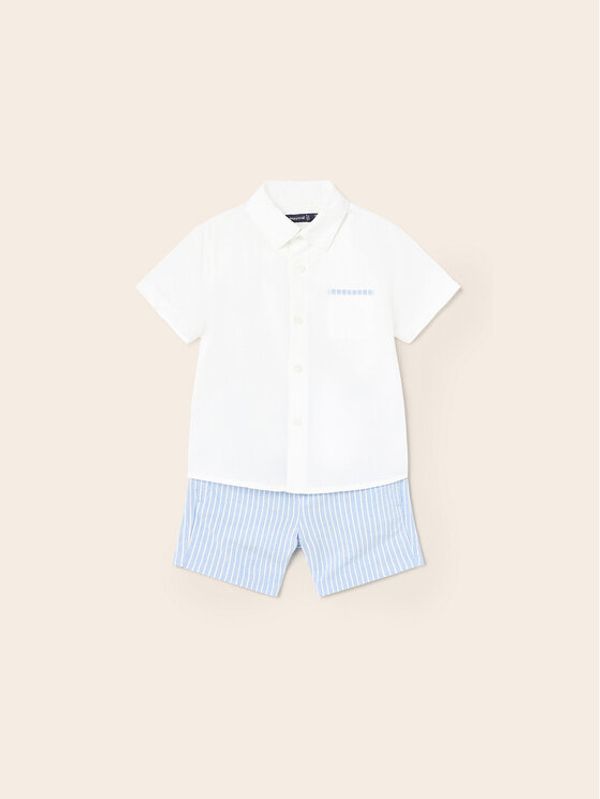 Mayoral Mayoral Комплект от риза и текстилни шорти 1295 Цветен