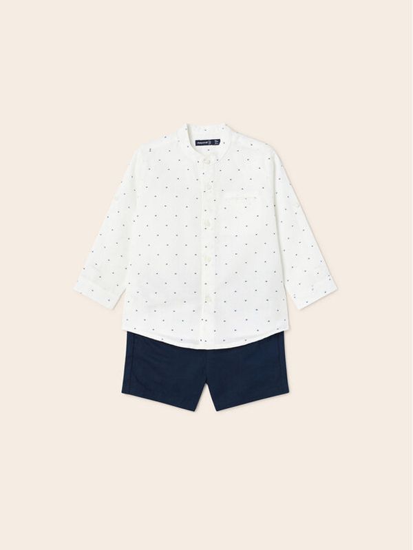 Mayoral Mayoral Комплект от риза и текстилни шорти 1297 Цветен