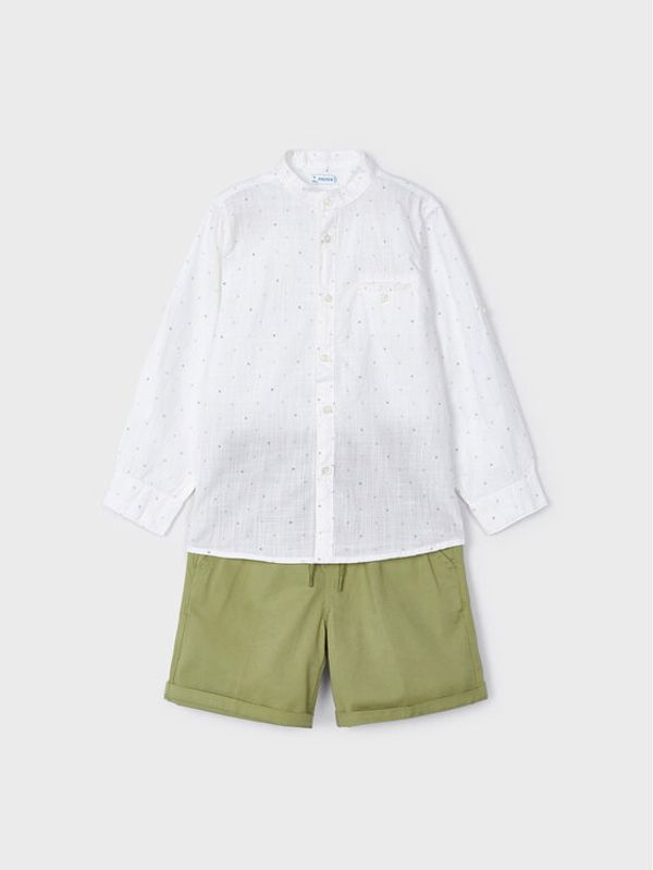 Mayoral Mayoral Комплект от риза и текстилни шорти 3242 Цветен