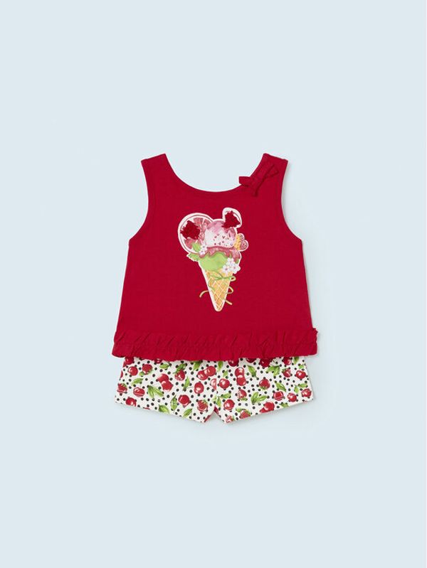 Mayoral Mayoral Комплект платнени шорти и топ 1277 Цветен Regular Fit