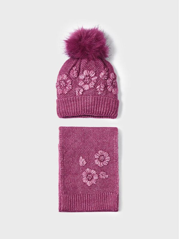 Mayoral Mayoral Комплект шал и шапка 10.595 Червен Regular Fit