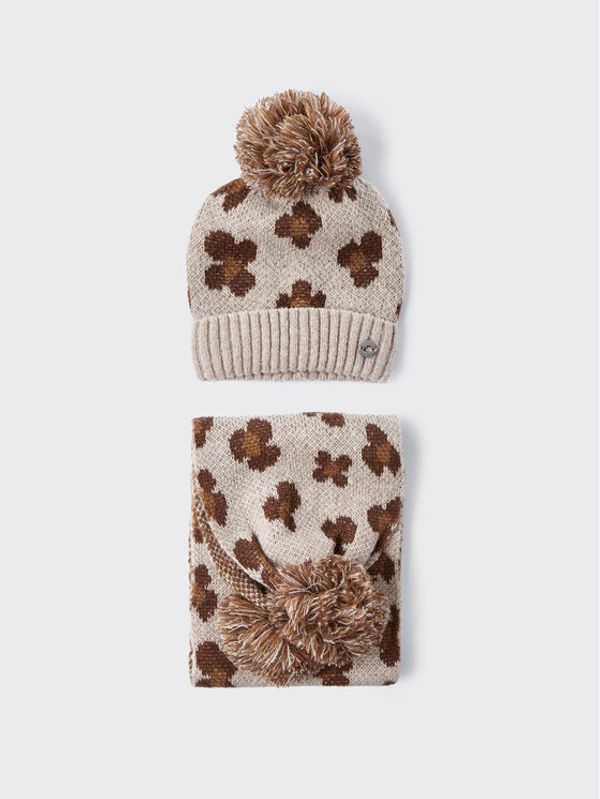 Mayoral Mayoral Комплект шал и шапка 10.596 Кафяв Regular Fit