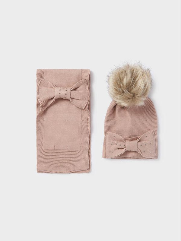 Mayoral Mayoral Комплект шал и шапка 10342 Розов